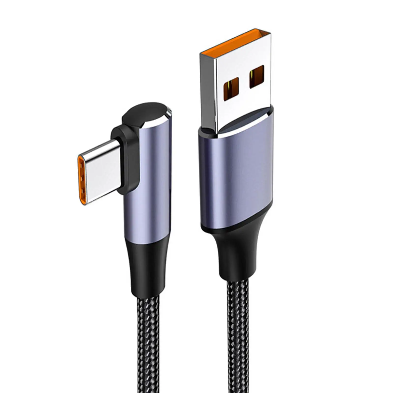 0.5m USB 100w Super Fast Charging Line Cable Elbow 90 Degree Right Angle Strong And Anti-pull For TYPE-C Phone Accessories O8C3