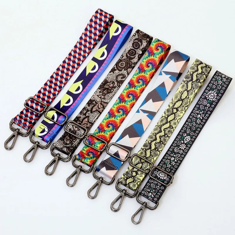 Ethnic Style Wide Colorful Shoulder Strap Crossbody Long Shoulder Strap Bag Accessories Adjustable Women's Bag Straps