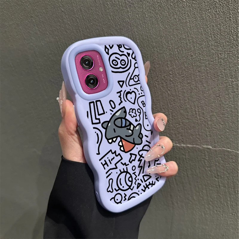 Grey Shark Wavy Silicone Phone Case Cover