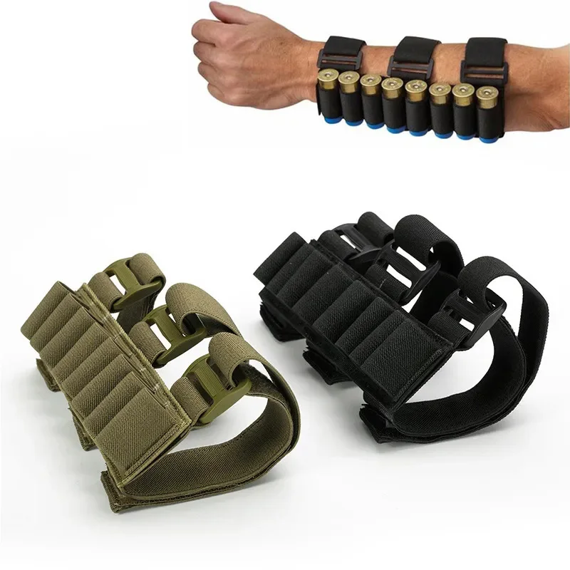 

Military Tactical 8 Rounds Cartridge Rifle Buttstock Ammo Shell Carrier 12/20 Gauge Shotshell Holder Arm Pouch Hunting Mag Bag