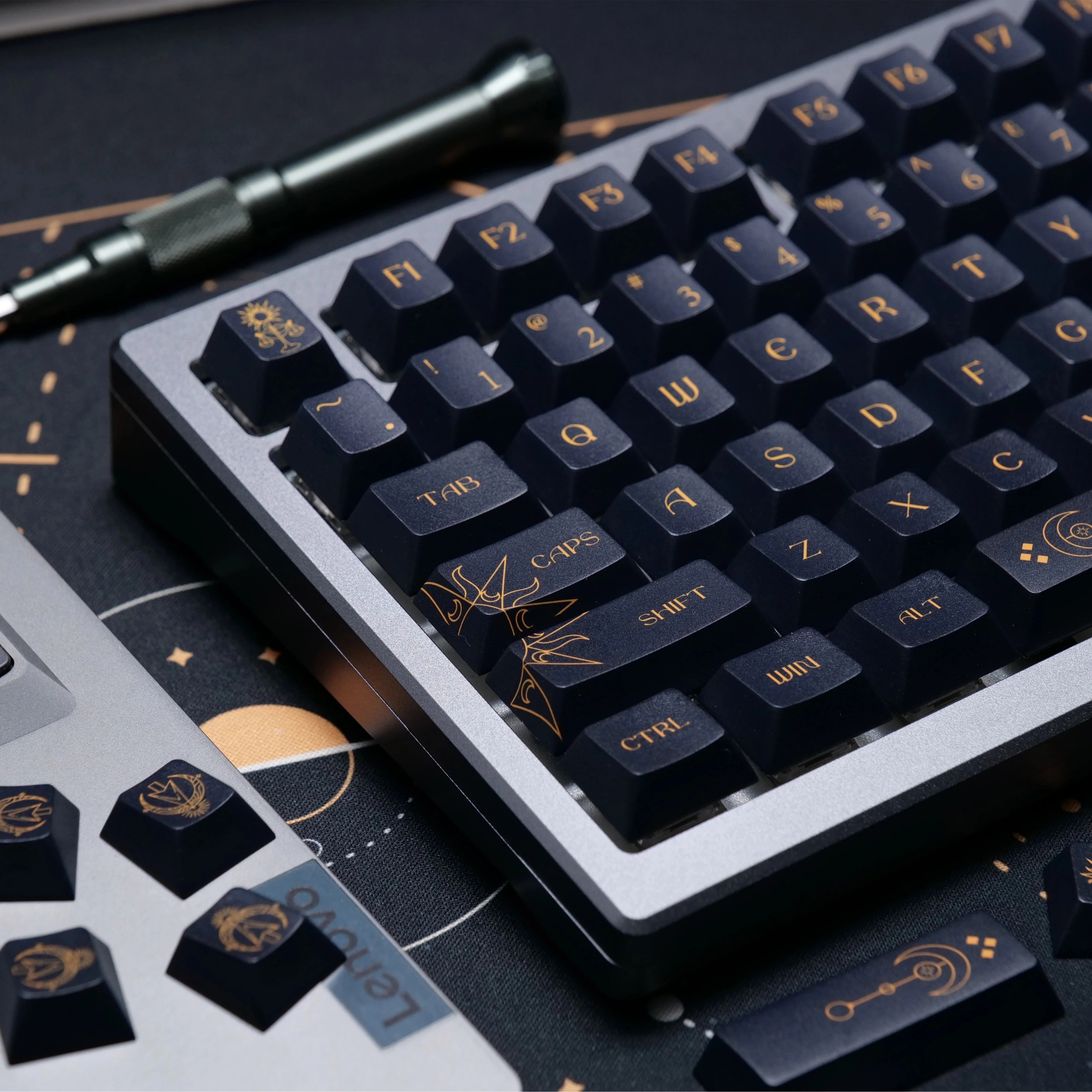 Constelação Caps Chave Lados Sublimação Dye Cereja Perfil Keycap Lightproof para Teclado Interruptor mx Pbt Conjunto - Imagem 3
