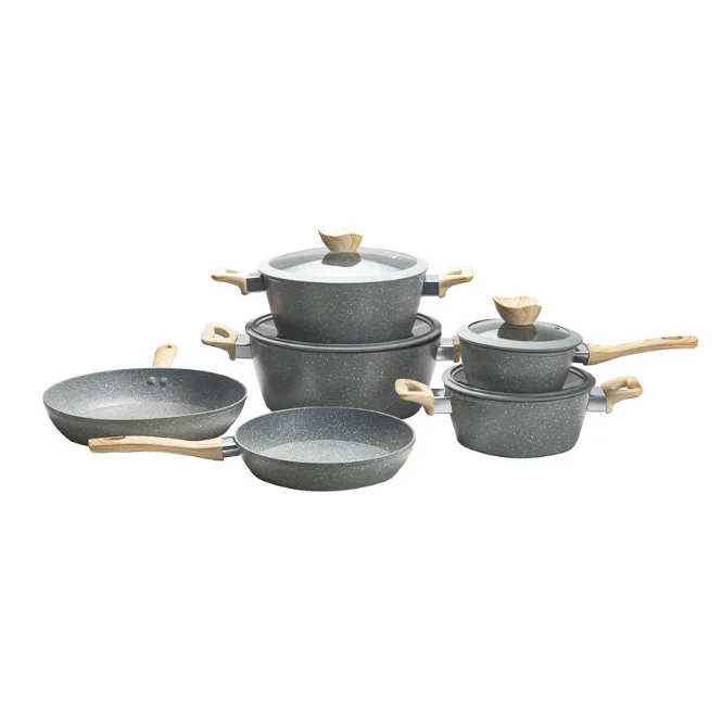 CAROTE Nonstick Granite Cookware Sets 10 Pcs Pots Pans Set Non Stick Stone  Kitchen Cookware Set Frying PansGranite Induction - AliExpress
