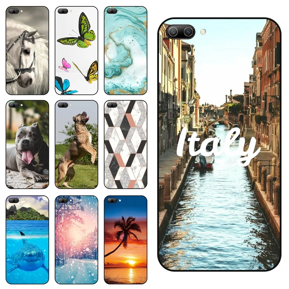 Black Bumper Fashion Shell For Honor 10 Case 5.84 Mens Huawei Protective Phone Covers | Мобильные телефоны и аксессуары