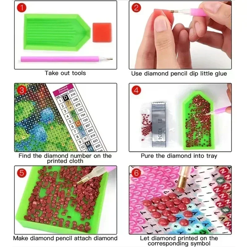 5D DIY Diamond Painting Abstract Ring Art Retro Full Drill Kit Vintage Film Mordor Castle Lord Magic Kid Handcarft Bed RoomDecor - 6