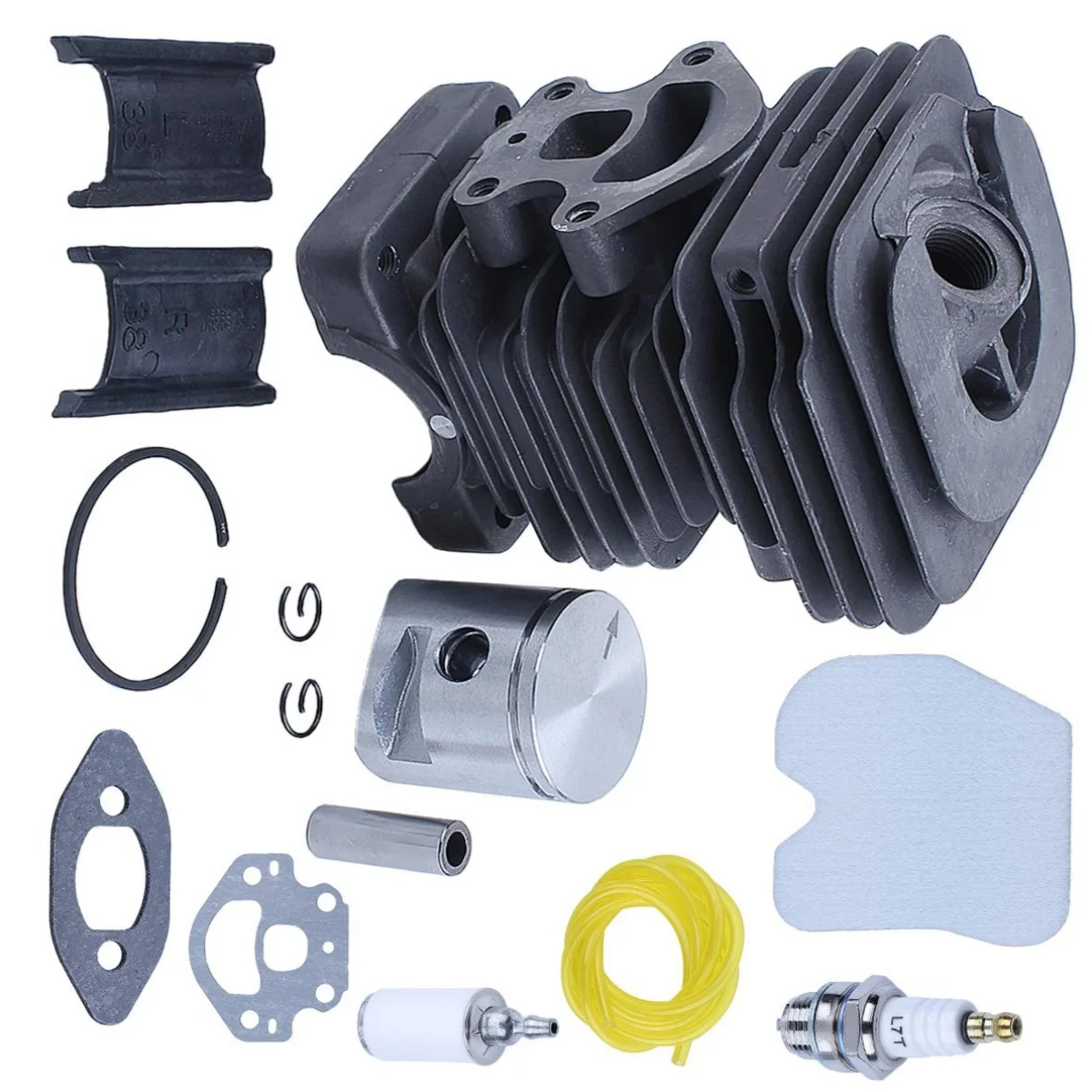 39mm Cylinder Piston Bearing Kit For Husqvarna 240 236 235 236E 240E Chainsaw 545050417 Carb Muffler Gasket Air Fuel Filter Line 4