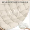Outdoor Egg Swing Chair with Stand, 2 Person Patio Swing Chairs with Thick Cushions and Pillows, Wicker Double Egg Chair Swing 6