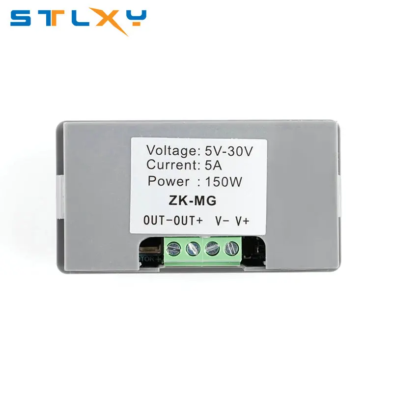 DC 5-30V 12v 24v 5A DC Motor Controller PWM Adjustable Speed Digital display encoder duty ratio frequency MAX 15A ZK-MG