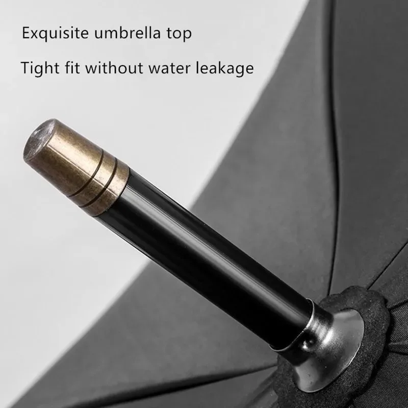 For Rolls-Royce Mercedes-Benz BMW Black Glue Business Luxury Car Same Style Solid Wood Long Handle Car Business Umbrella