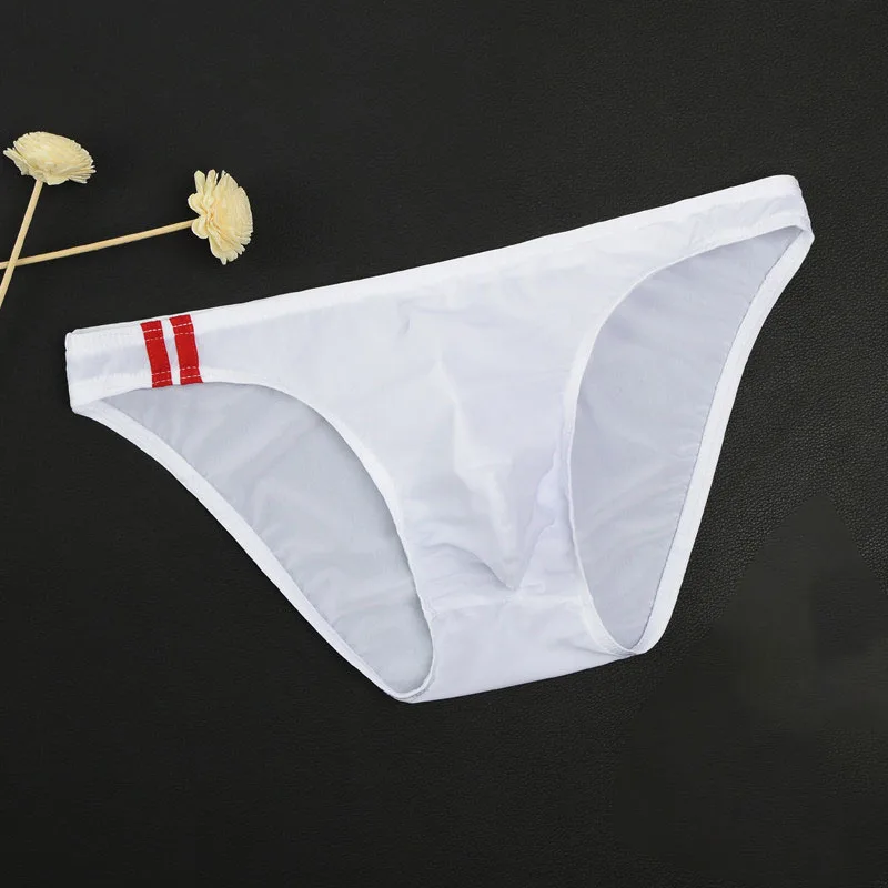 Men Underwear Sexy Men's Briefs Soft Breathable Ice Silk Underwear Hot Hips Up Transparent Jockstrap Sexy Colorful Underpants