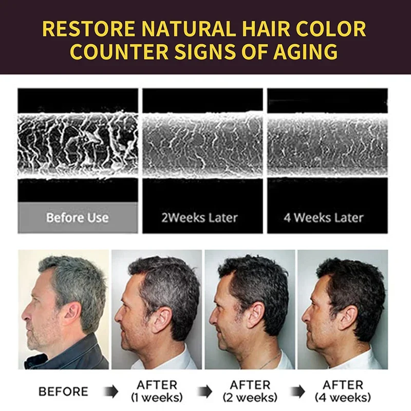 Hair Dye Shampoo 100ml Natural Herbal 3 In 1 Hair Color Shampoo For Grey Coverage Men Women