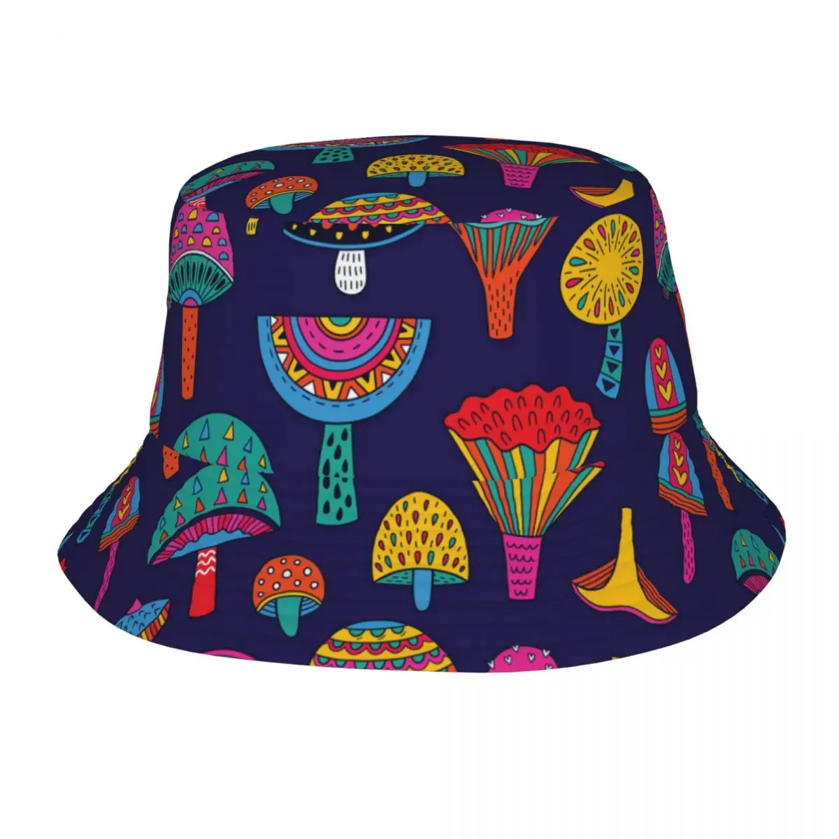 

Abstract Mushrooms Bucket Hats for Women Vocation Ethnic Boho Field Hat Streetwear Foldable for Sports Fishing Caps Headwear