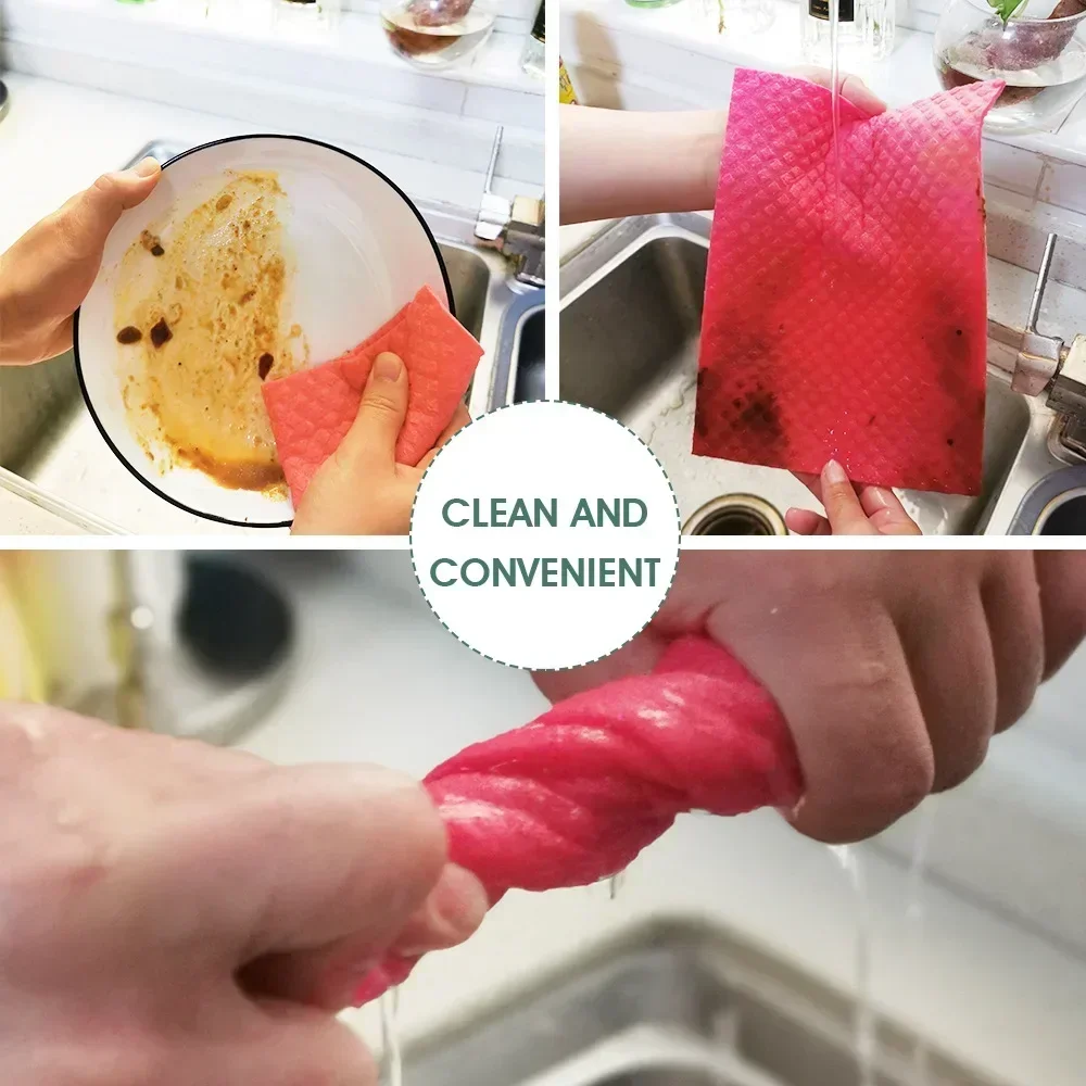 Homaxy Swedish Dishcloths For Kitchen, 10 Pack Reusable And Washable