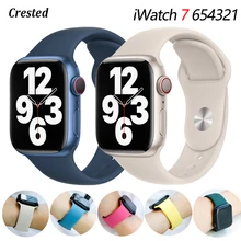

Silicone band For Apple Watch Strap 44mm 40mm 38mm 42 Mm Correa Iwatch Serie 6 Se 5 4 3 Bracelet Apple Watch Series 7 45mm 41 mm