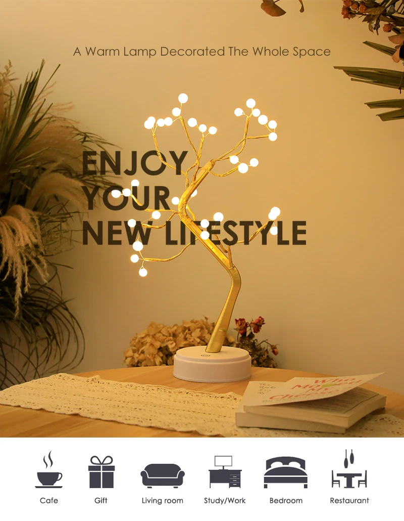 night light lamp LED Night Light Mini Christmas Tree Light Twinkling Copper Wire Light Garland Lamp For Holiday Home Kids Bedroom Decor Luminary motion sensor night light