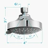 High Pressure Shower Head Sprayer 4 Inch 5 Setting Adjustable Rainfall Wall Universal Mounted Bathroom Accessories Water Saving 3