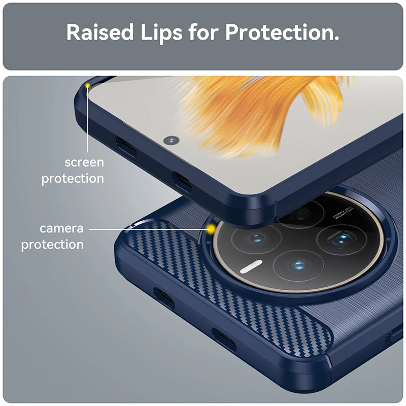 Premium Shockproof Carbon Fiber Phone Case with Silicone Protector Cover