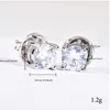 1 Pair Hip Hop 3A+ CZ Stone Bling Ice Out S925 Ear Needles Round Zirconia Stud Earrings for Men Women Jewelry Gold Silver Color 5