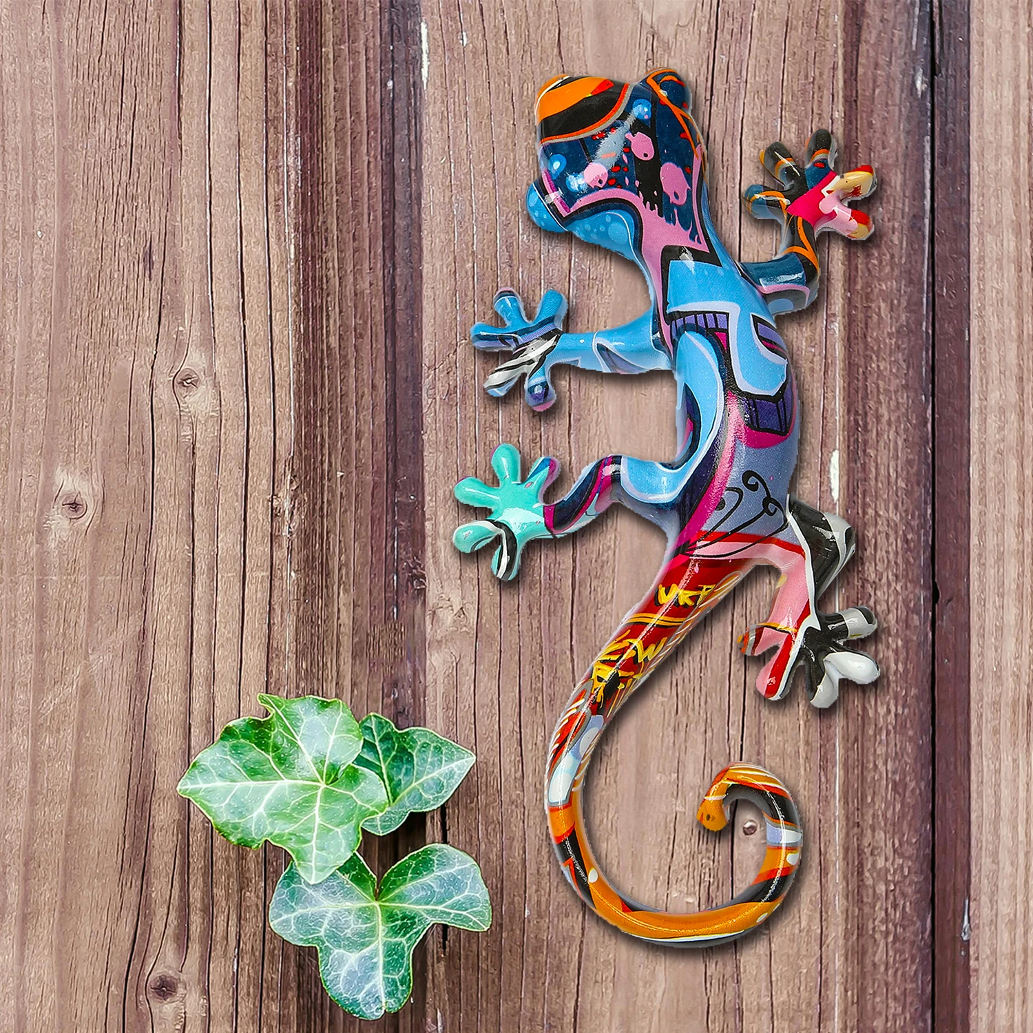 Resin Garden Statue Lizard Figurines Wall Art Decor for Home