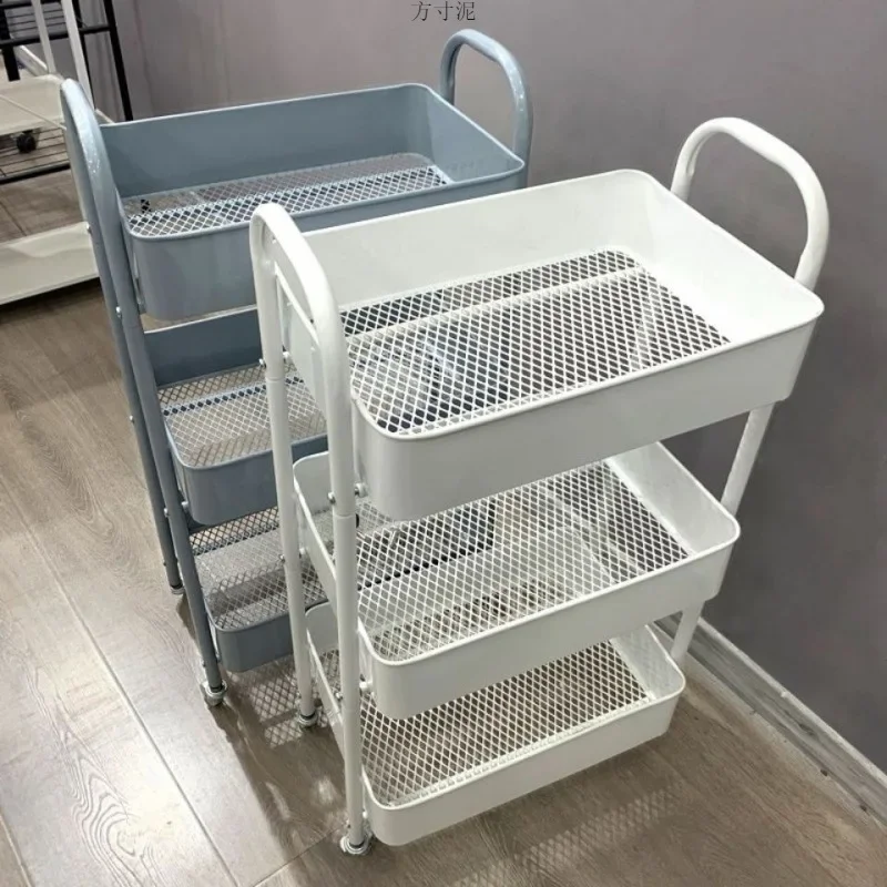 

YUEYI Trolley Storage Rack Floor Multi-layerStorage Rack Bathroom Wheeled TrolleyMultifunctional Toy Snack Storage