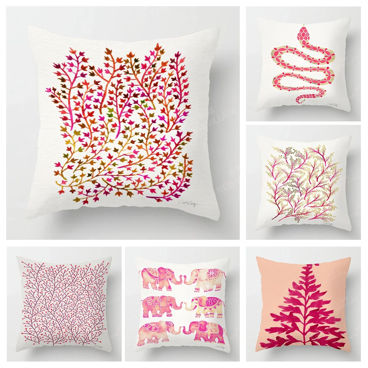 

Modern Decorative Cushion for Home New Creative Nordic Geometry Red Living Room Decor Throw Pillow Cover 45*45 40x40cm 60x60cm