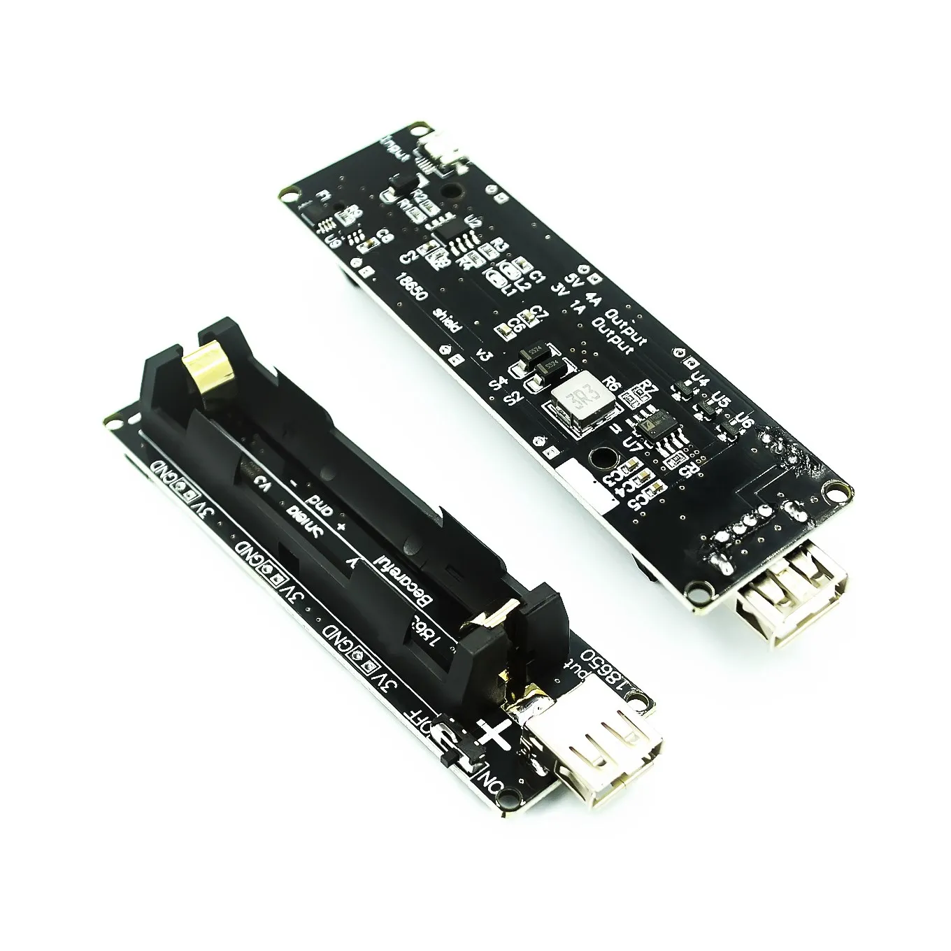 Arduino Expansion Board Development Board Circuit Board Lithium Battery Board Battery Protection Board Battery Protection Module Battery Charger Module Arduino Development Board Arduino Development Kit Arduino DIY Kit Arduino Starter Kit Arduino Module for Arduino Two Voltage 18650 Lithium Battery Shield V8 Mobile Power Expansion Board Module 5V/3A 3V/1A Micro USB For Arduino ESP32 ESP8266
