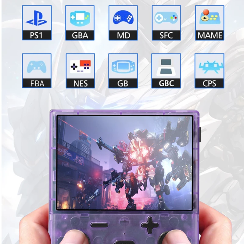 XGB35 Portable Game Console 40000 + Gaming 2000mAh Battery 3.5'' IPS Screen Linux System Dual Controller Children's Toys Gift