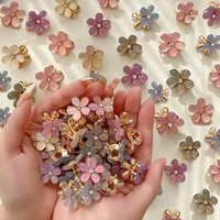 1/10pcs Cute Mini Flower Hairclip Claws Women Girls Colorful Opal Hairpins Sweet Small Headdress Barrettes Accessories 3