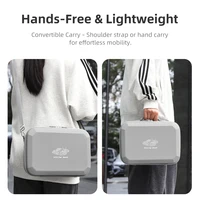 XFJI Carrying Case for DJI NEO 2 Combo Storage Bag Drone Accessories Hard Shell Travel Box PU Leather Splash-proof Shouder Bag - Image 3