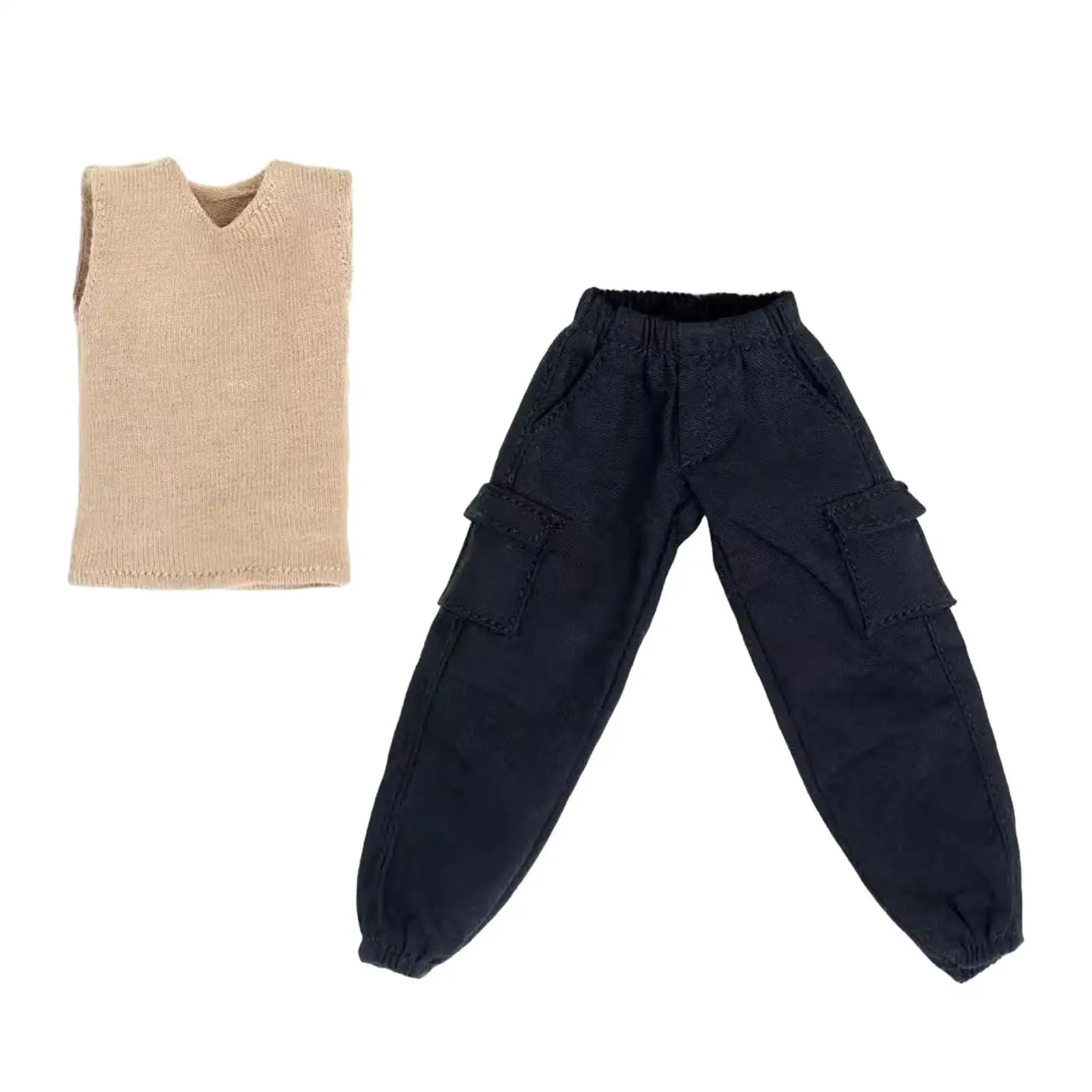 

2x 1:12 Sweater Vest and Pants Handmade Doll Clothes for 6in Action Figures