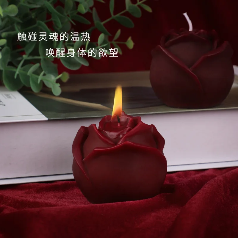smFlirting Props Rose Low Temperature Candles Couple Binding Training an Engine of Torture Wax Drip Adult Supplies Sexy Candle