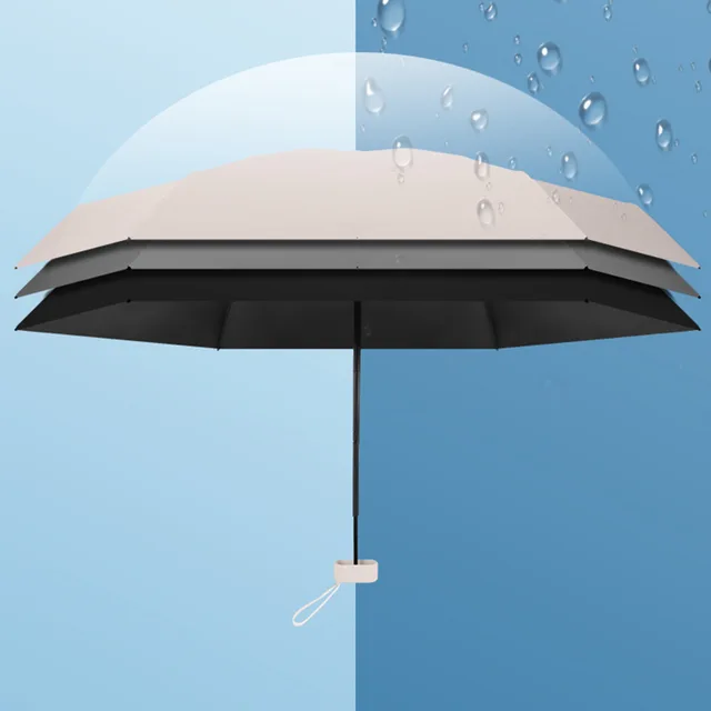 Piros Levél Kicsi 6 Bordák Hordozható Napsósító Napsókör Parasol Rain And Shine Dual Us Women Usbrella Pocket Ultraibolya Bizonyíték - Image 3