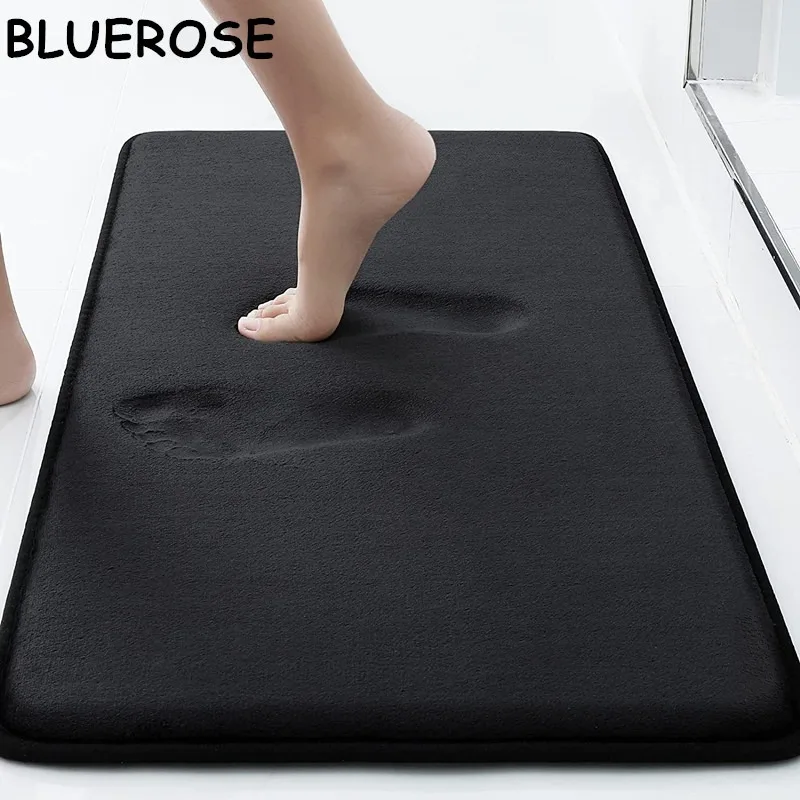 

Super Absorbent Anti Slip Bath Mat Soft Memory Foam Floor Mat Coral Fleece Kitchen Living Room Bathroom Toilet Shower Room Rug