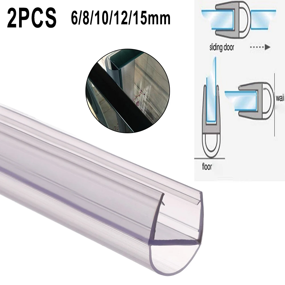 Waterproof Weatherstrip High Quality Shower Seal 2pcs 50cm Window Barn 6 8 10 12mm Glass Shower Silicone Seals