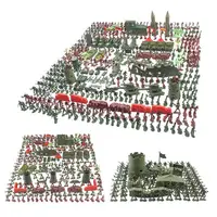 1 Set Military Toy Model Action Figure Men Figures Poses Soldiers Armed Helicopter Rocket Tanks Turret Children Boy Gift Toy Kit 1