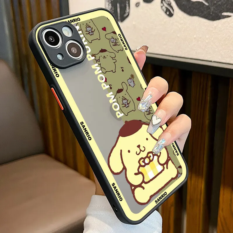 thumbnail image 1 of Phone Case For iPhone 15 14 13 12 Mini 11 Pro Max X XS XR 7 8 Plus 14+ 14pro Silicone Edge Matte Coque Hello Kitty Kuromi Melody, 1 of 5