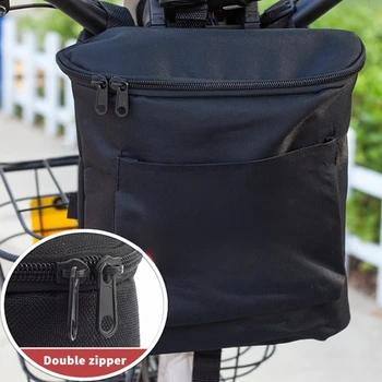 Borsa da manubrio in tessuto Oxford di grande capacità Borsa portaoggetti rimovibile adatta per motocicli e veicoli elettrici
