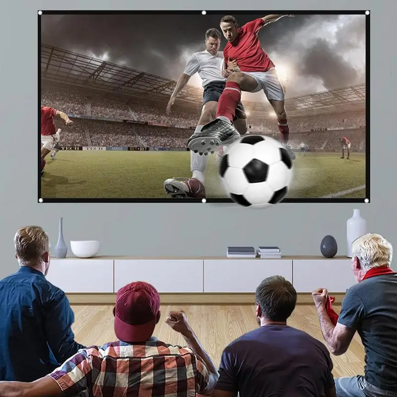 

60/84/100/120/130 дюймов портативный большой экран для кинотеатра 4K 16:9 экран для проектора из полиэстера водонепроницаемый материал