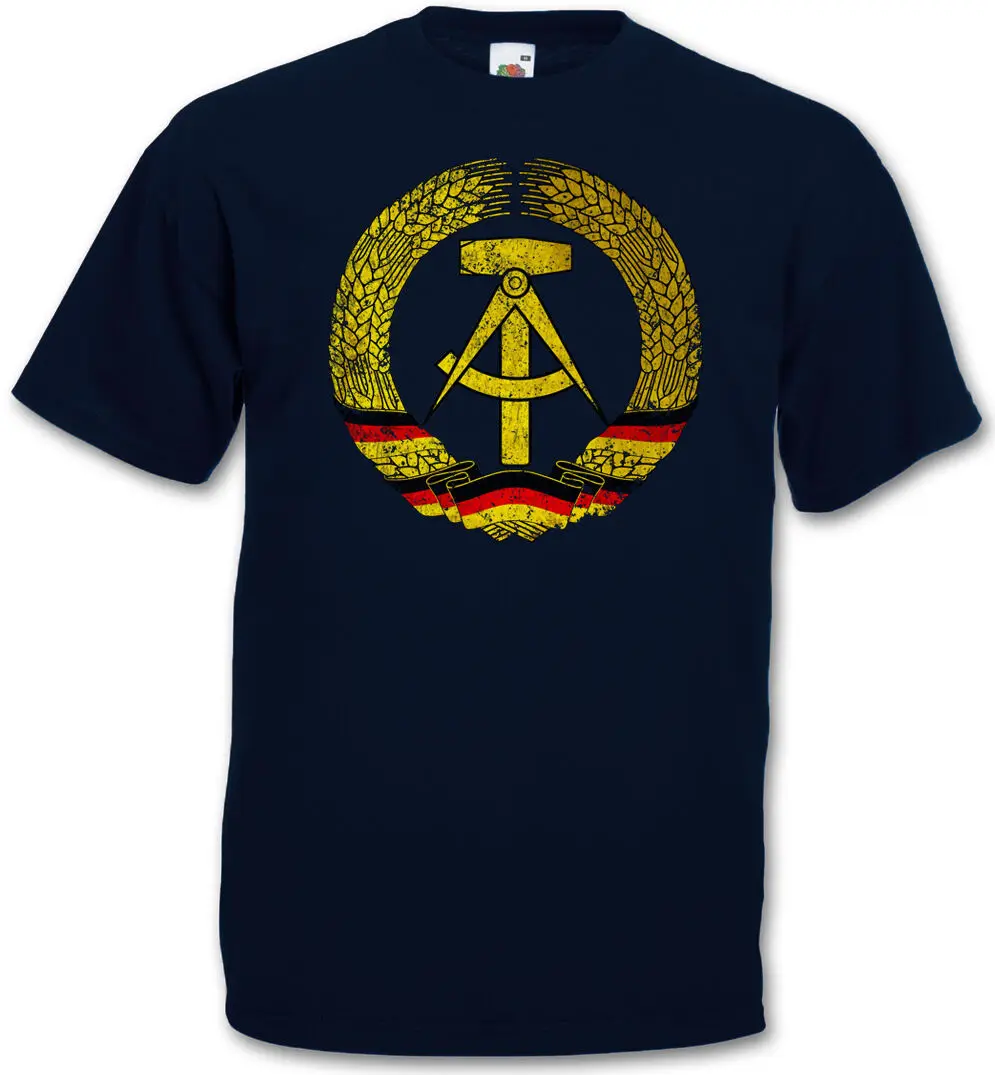 

GDR Symbol Ostzone Flag Crest Hammer Circle Nostalgia Logo T-Shirt. Summer Cotton Short Sleeve O-Neck Mens T Shirt New S-3XL