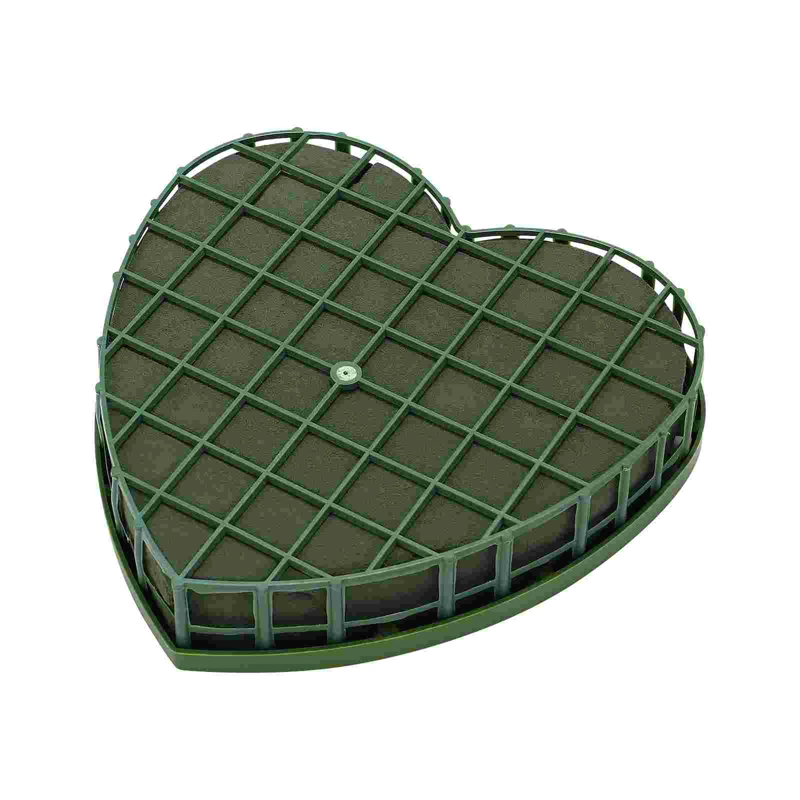 

Heart Shaped Floral Foam Flower Mud Greenery Decor Decorate with Suction Cups Blocks for Wedding Decorations