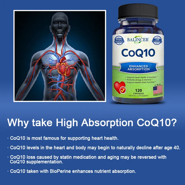 555-18adab.jpg Organic Ultra High Absorption COQ10 Coenzyme Q10 Vascular and Heart Health Blood Pressure Balance Support Energy Brain Function