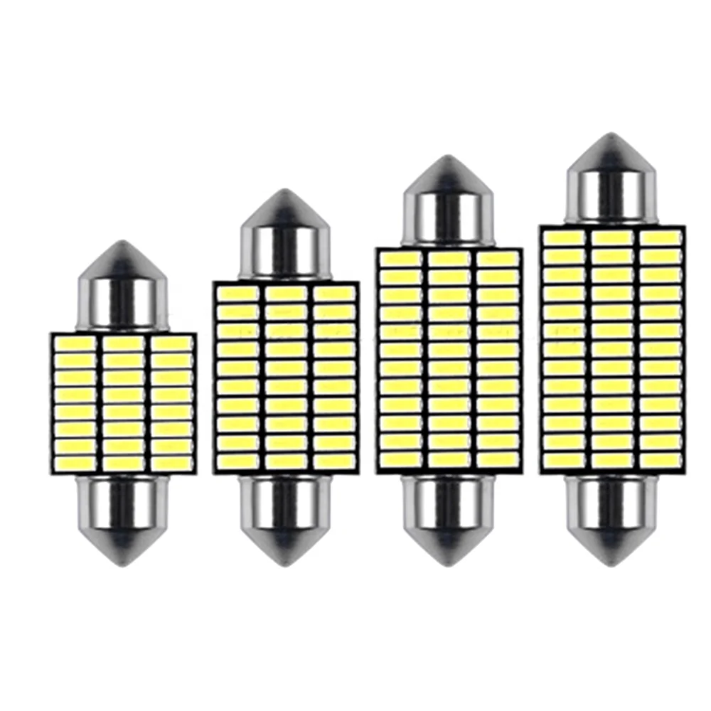

50 шт. гирлянда c5w LED 31 36 39 41 мм светодиодный 30 36 39 Светодиодная лампа 4014 лампа для внутреннего освещения автомобиля 12 В постоянного тока