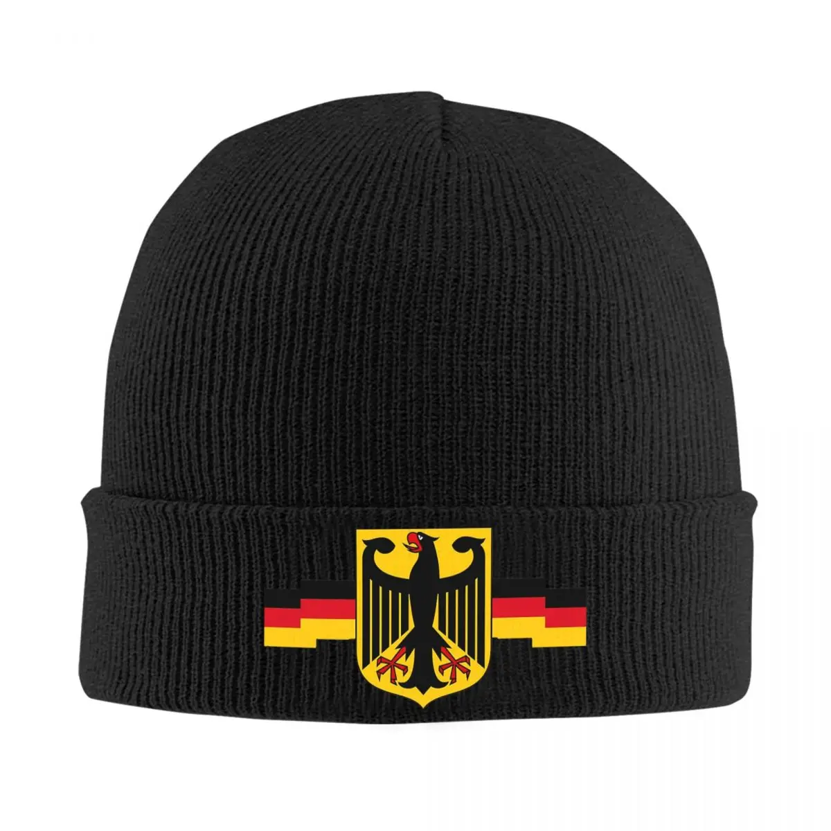 

German Eagle On Shield Bonnet Hat Knit Hats Men Women Hip Hop Unisex Adult Germany Flag Winter Warm Skullies Beanies Cap