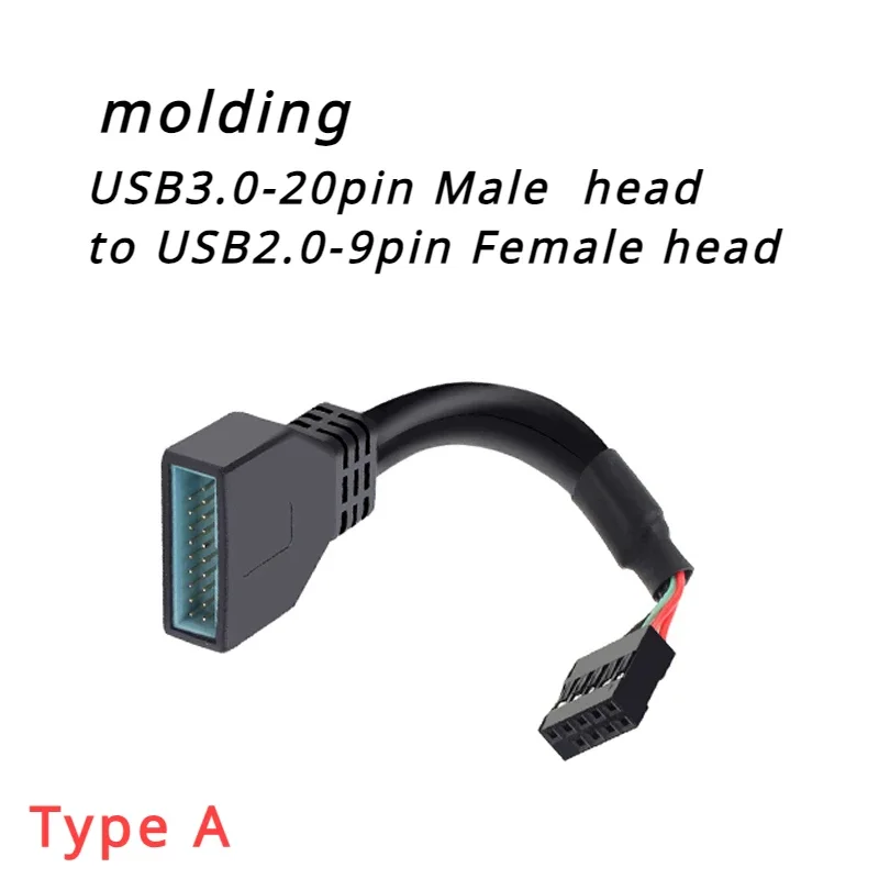 Adaptateur Connecteur USB 2.0 Femelle Vers USB 3.0 Mâle, 9 à 20 Broches, Uxcell, Neuf
