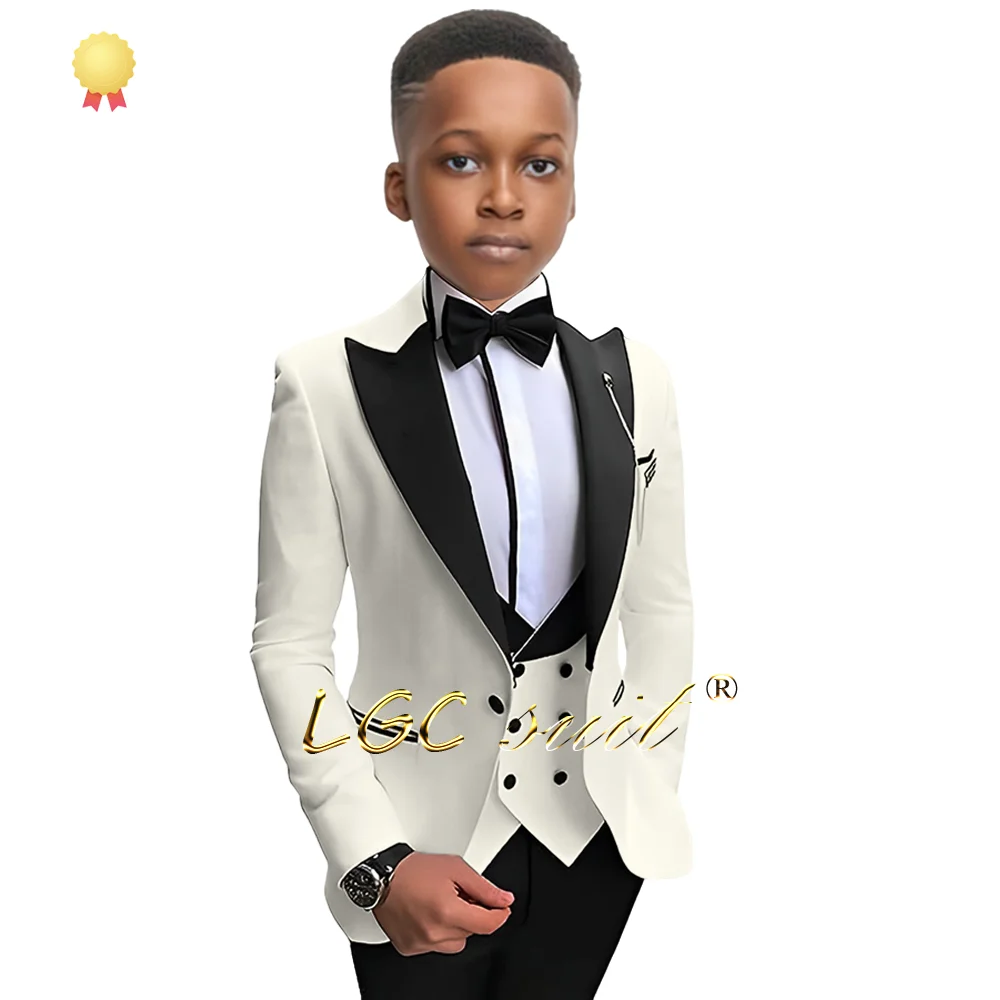 Костюм из блейзера + брюк + жилета для мальчиков