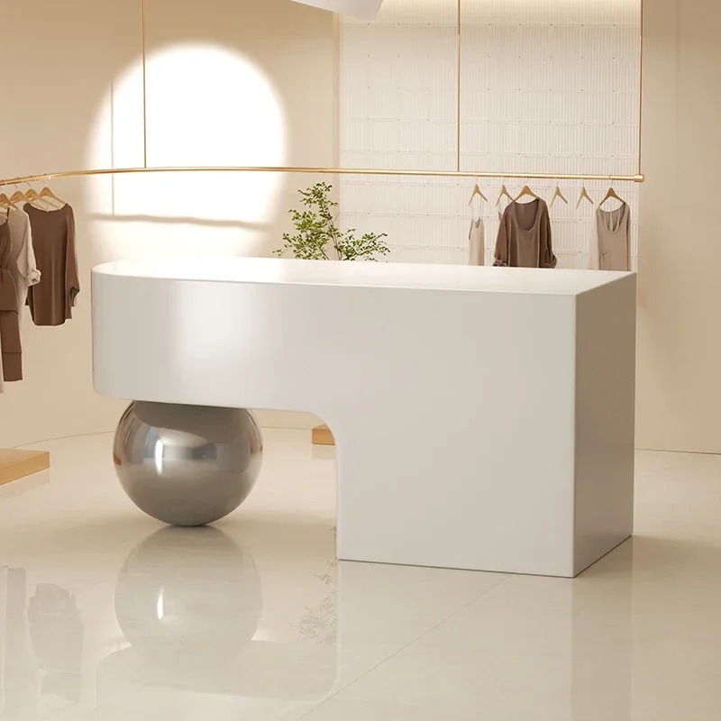 Business Beauty Salon Reception Desks Elegant Luxury Clothing Store Checkout Reception Counter Modern Tavolo Office Furniture