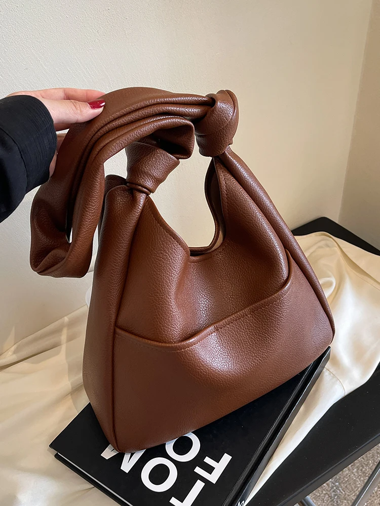 

Модные сумки на плечо из искусственной кожи для женщин, новинка осень-зима, женская простая мягкая сумка-тоут, Женские однотонные рабочие сумки