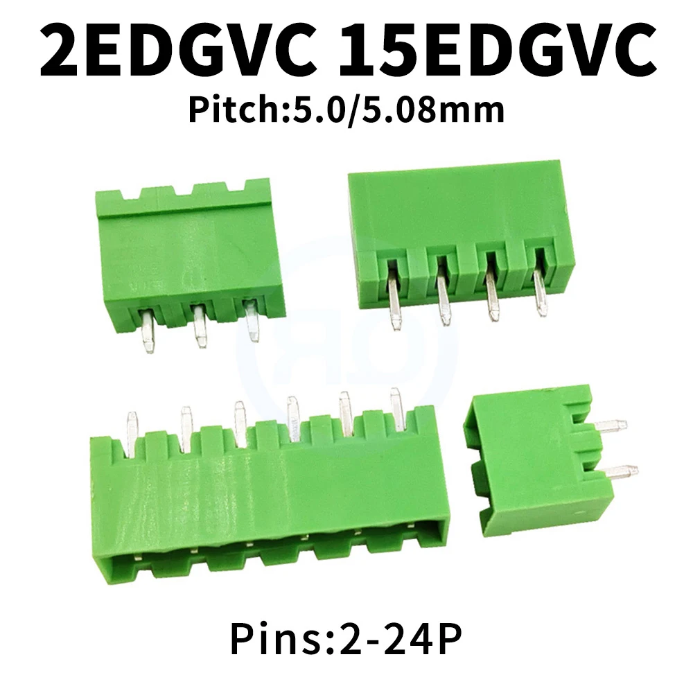 (10 Stück) KF 2EDGVC 5.08mm 5.0mm PCB-Klemmenblock 2EDG - Dichtung gerade Stiftleiste geschlossener Stiftleiste JM 15EDGVC 5,08 / 5,0