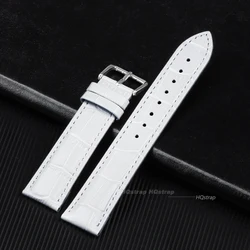 Elegant Universal Leather Watch Strap - Premium Replacement - 22mm (White)