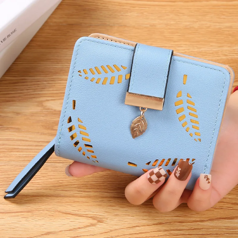 Fashion Wallets Zipper Coin Purse Lady Short Purses Handbags Women Clutch Cards Holder PU Leather Money Bag Billfold Wallet