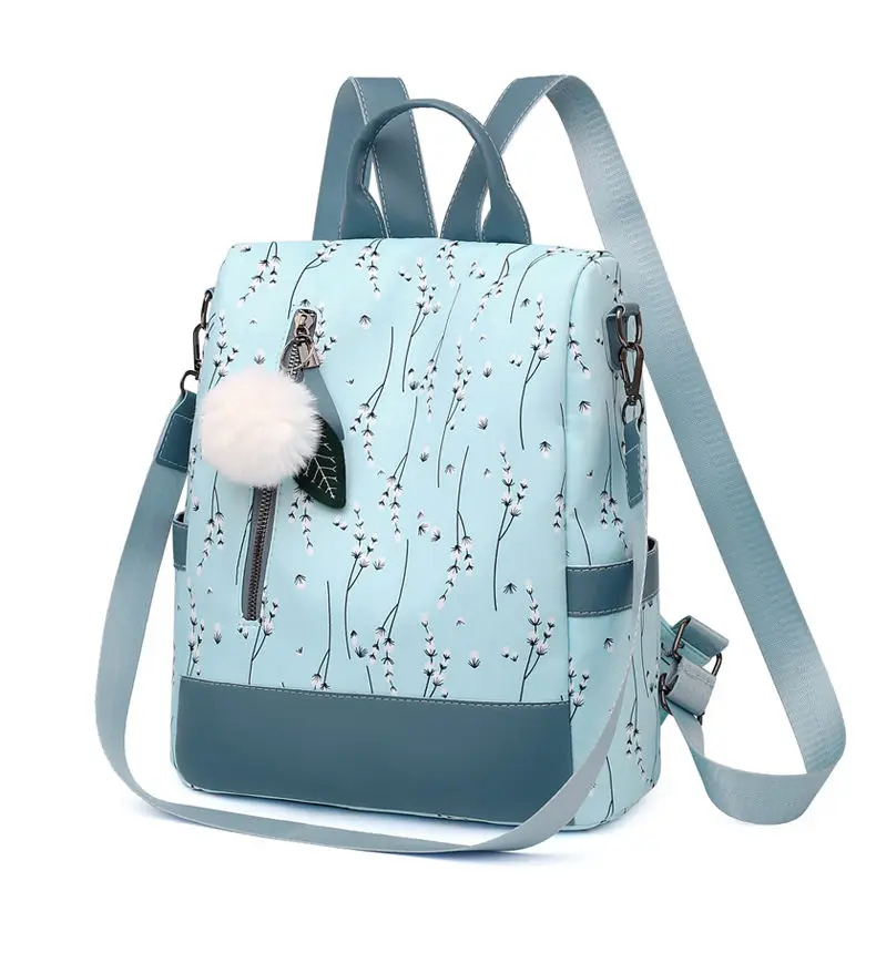 Fashion Flower Print Women Backpack Female Anti-theft Backpacks Casual Ladies School Bag High Quality Large Capacity Backpack